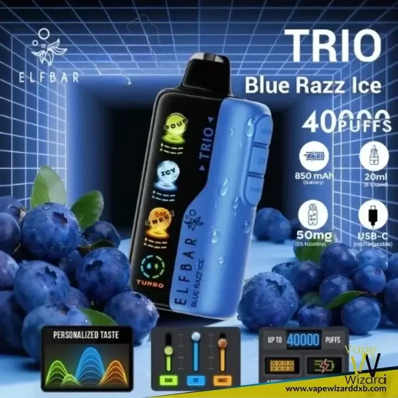 Elfbar Trio 40000 Puffs 50mg Nicotine 4 Mesh Coil Disposable Vape - Image 2