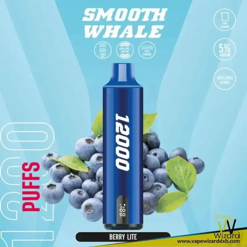 SMOOTH Whale Disposable 12000 Puffs 2% & 5% Rechargeable Vape - Image 2