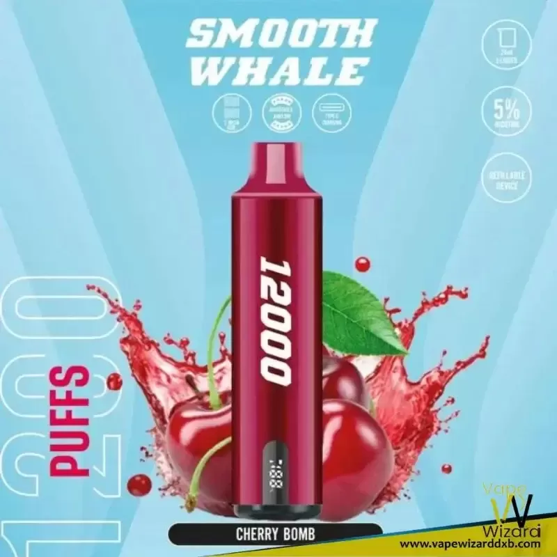 SMOOTH Whale Disposable 12000 Puffs 2% & 5% Rechargeable Vape - Image 3