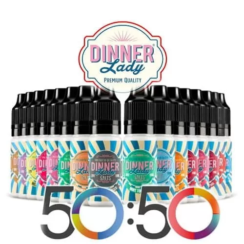 50 Dinner Lady Vape Juice 50/50 – Wholesale & Bulk Prices – 10ml – TPD