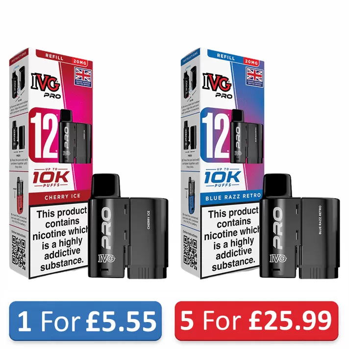IVG Pro 12 Refill Pods 20mg – 10K Puffs
