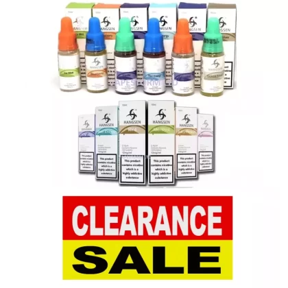 10x Hangsen E Liquid – Stock Clearance – TPD