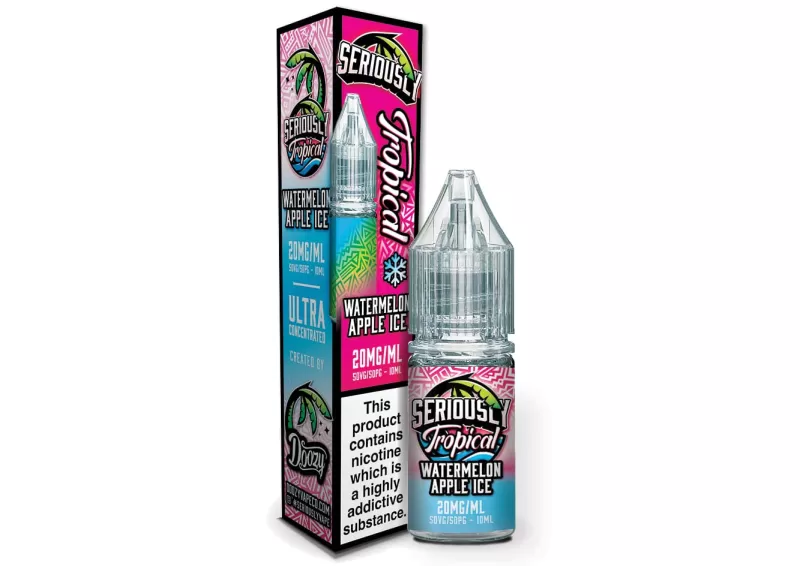 Watermelon Apple Ice Seriously Salty – Doozy Nic Salts e Liquid 10ml – TPD