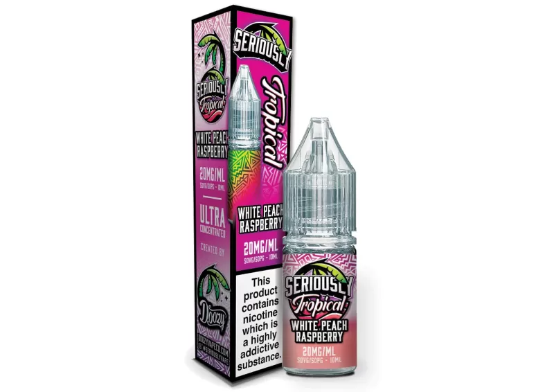 White Peach Raspberry Seriously Salty – Doozy Nic Salts e Liquid 10ml – TPD