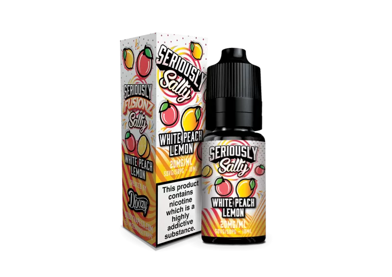 White Peach Lemon Seriously Salty – Doozy Nic Salts e Liquid 10ml – TPD
