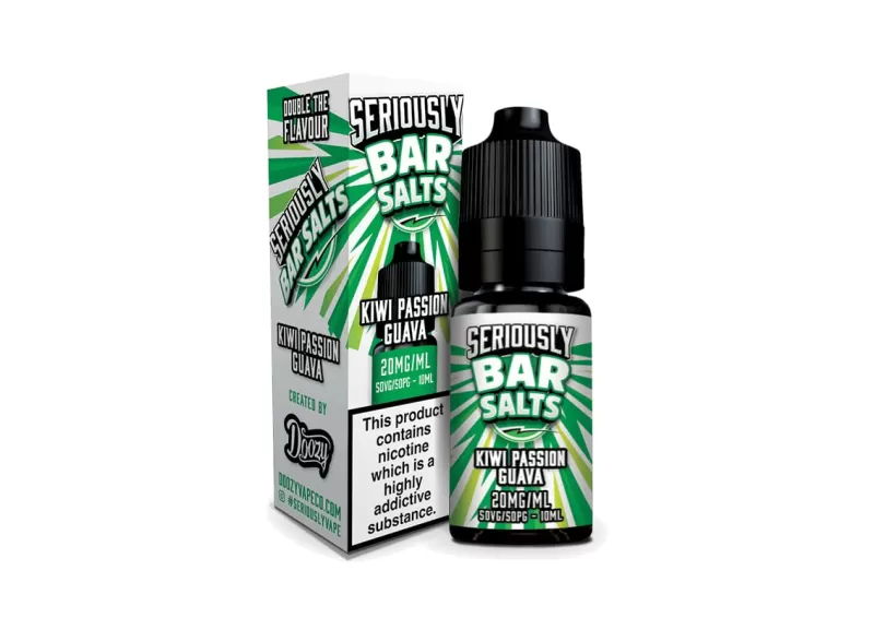 Kiwi Passion Fruit Guava Seriously Salty – Doozy Nic Salts e Liquid 10ml – TPD