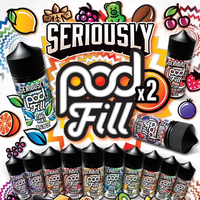 4x Pod Fill 100ml Vape Juice By Doozy – 50VG