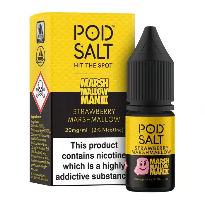 Strawberry Marshmallow – Pod Salt Nicotine Salt E Liquid – 10ml – TPD