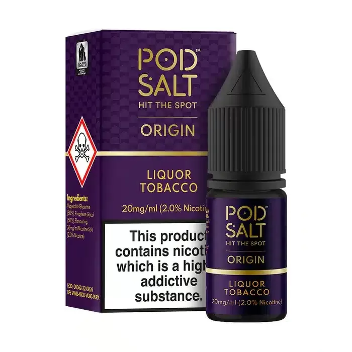 Liquor Tobacco – Pod Salt Nicotine Salt E Liquid – 10ml – TPD