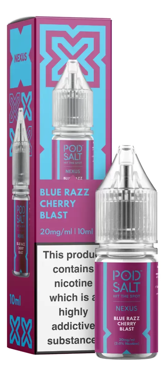 Blue Razz Cherry Blast – Pod Salt Nicotine Salt E Liquid – 10ml – TPD