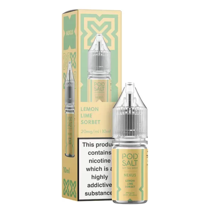 Lemon Lime Sorbet – Pod Salt Nicotine Salt E Liquid – 10ml – TPD