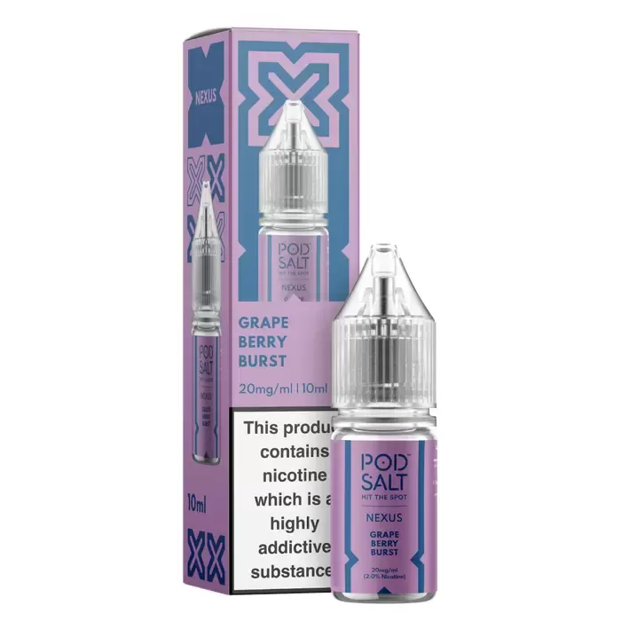 Grape Berry Burst – Pod Salt Nicotine Salt E Liquid – 10ml – TPD