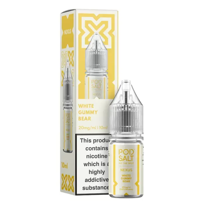 White Gummy Bear – Pod Salt Nicotine Salt E Liquid – 10ml – TPD