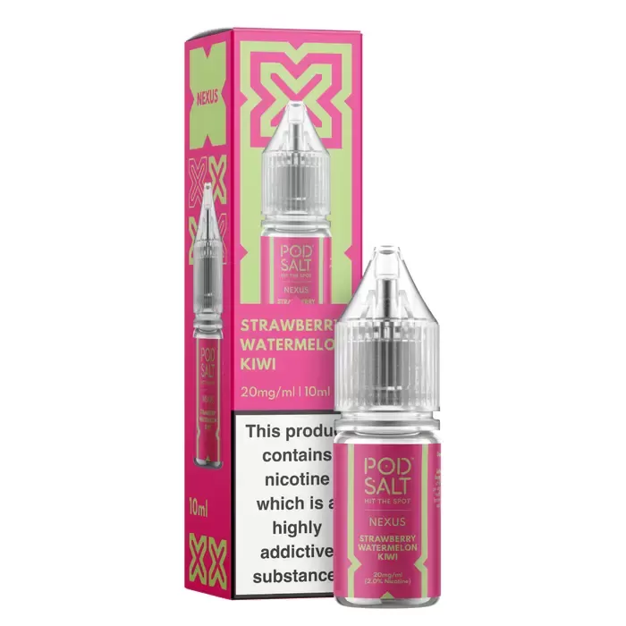Strawberry Watermelon Kiwi – Pod Salt Nicotine Salt E Liquid – 10ml – TPD