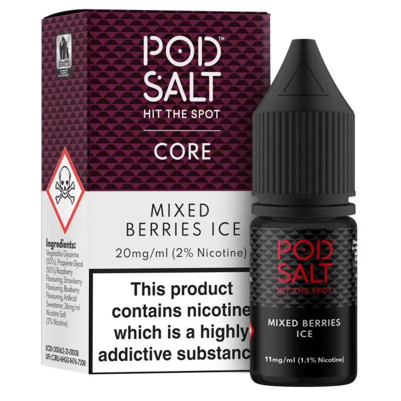 Mixed Berries Ice – Pod Salt Nicotine Salt E Liquid – 10ml – TPD