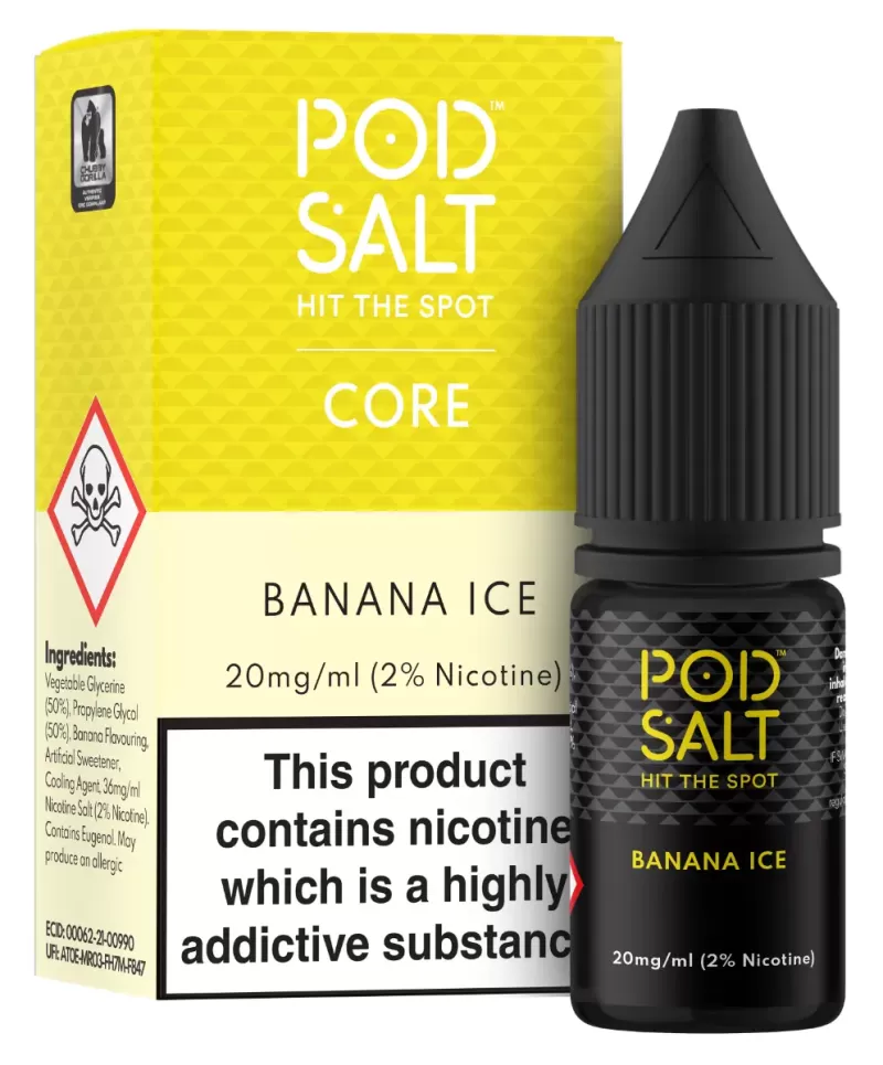 Banana Ice – Pod Salt Nicotine Salt E Liquid – 10ml – TPD