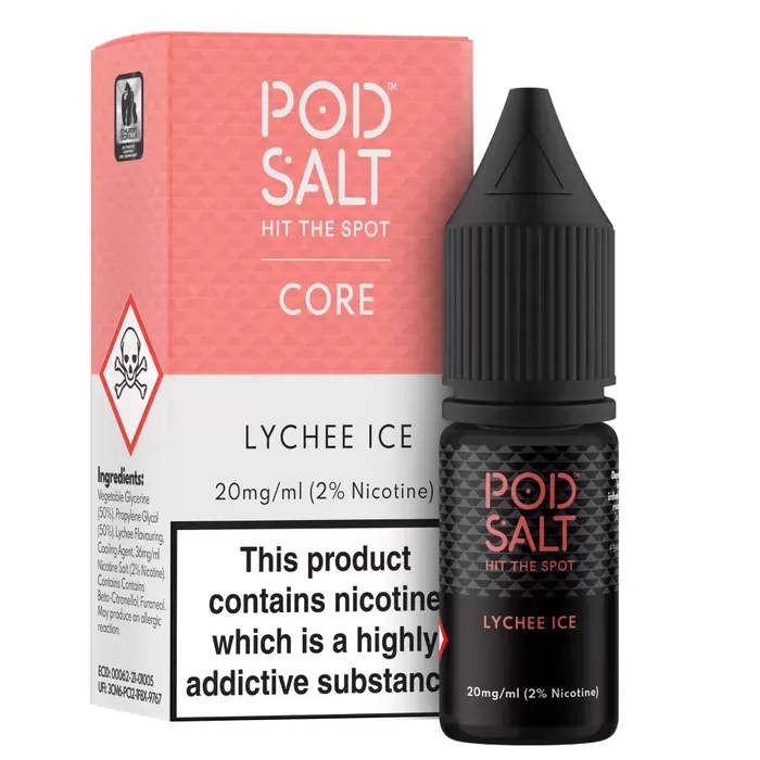 Lychee Ice – Pod Salt Nicotine Salt E Liquid – 10ml – TPD