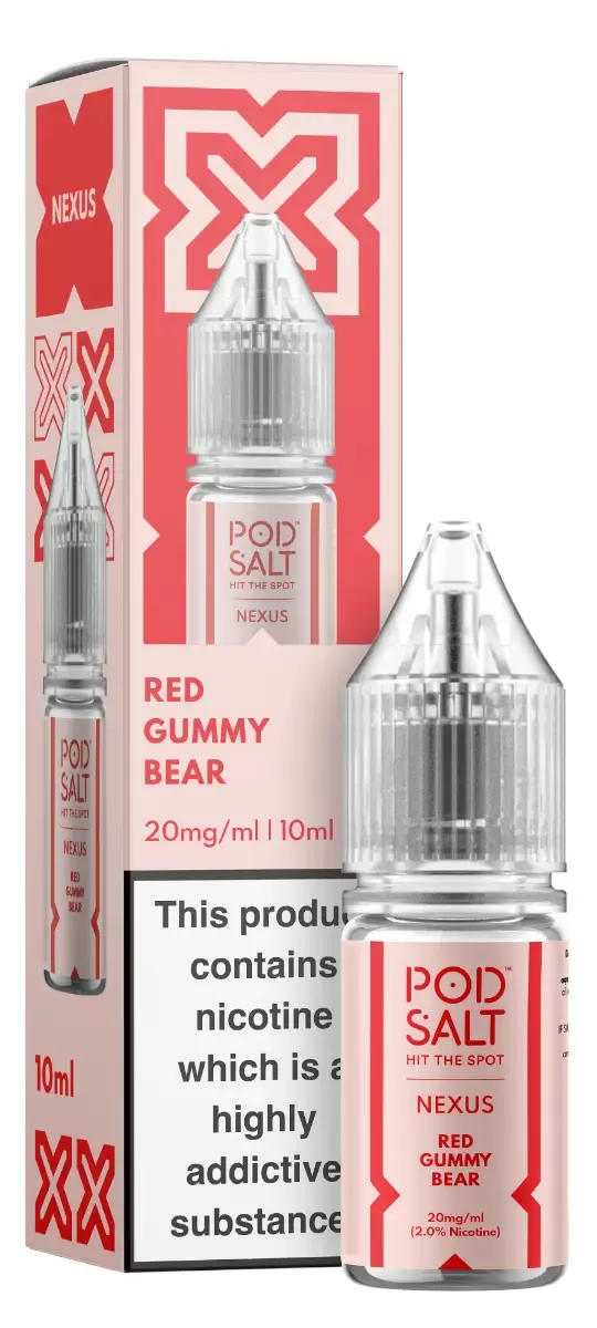 Red Gummy Bear – Pod Salt Nicotine Salt E Liquid – 10ml – TPD