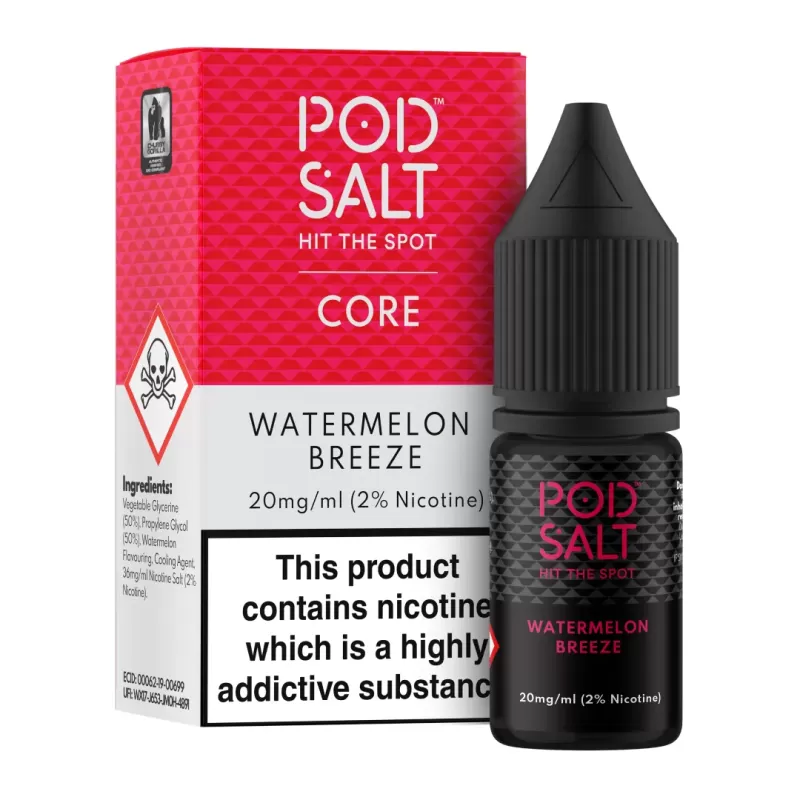 Watermelon Breeze – Pod Salt Nicotine Salt E Liquid – 10ml – TPD