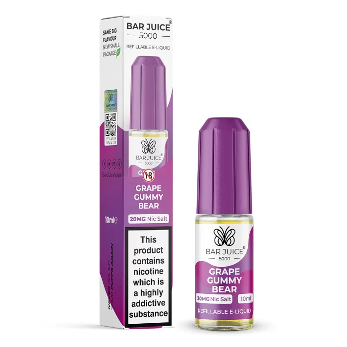 Grape Gummy Bear Bar Juice 5000 Nic Salts e Liquid 10ml – TPD