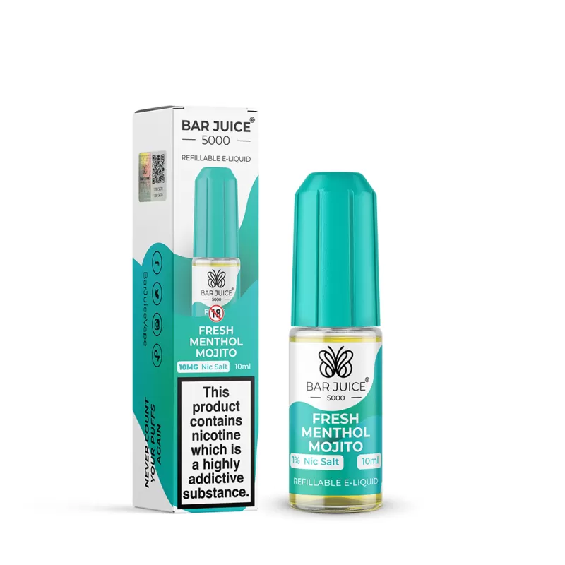 Fresh Menthol Mojito Bar Juice 5000 Nic Salts e Liquid 10ml – TPD