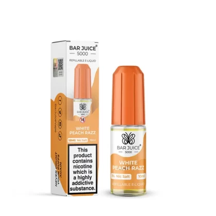 White Peach Razz Bar Juice 5000 Nic Salts e Liquid 10ml – TPD