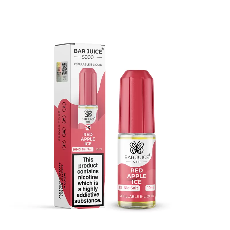 Red Apple Ice Bar Juice 5000 Nic Salts e Liquid 10ml – TPD