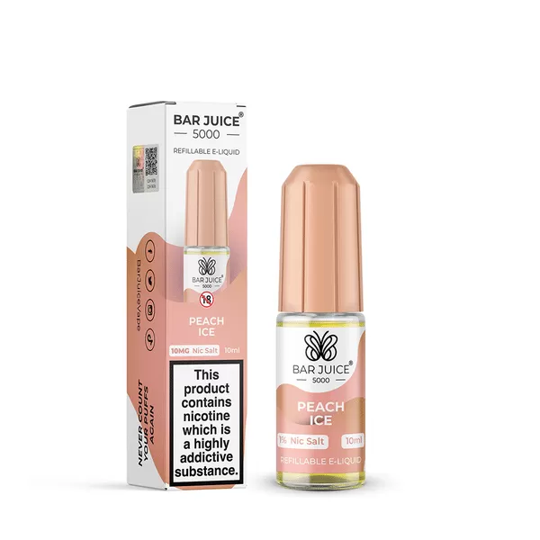 Peach Ice Bar Juice 5000 Nic Salts e Liquid 10ml – TPD