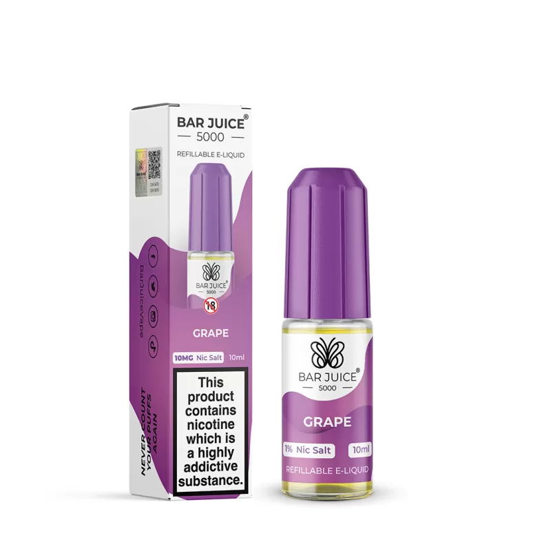 Grape Bar Juice 5000 Nic Salts e Liquid 10ml – TPD