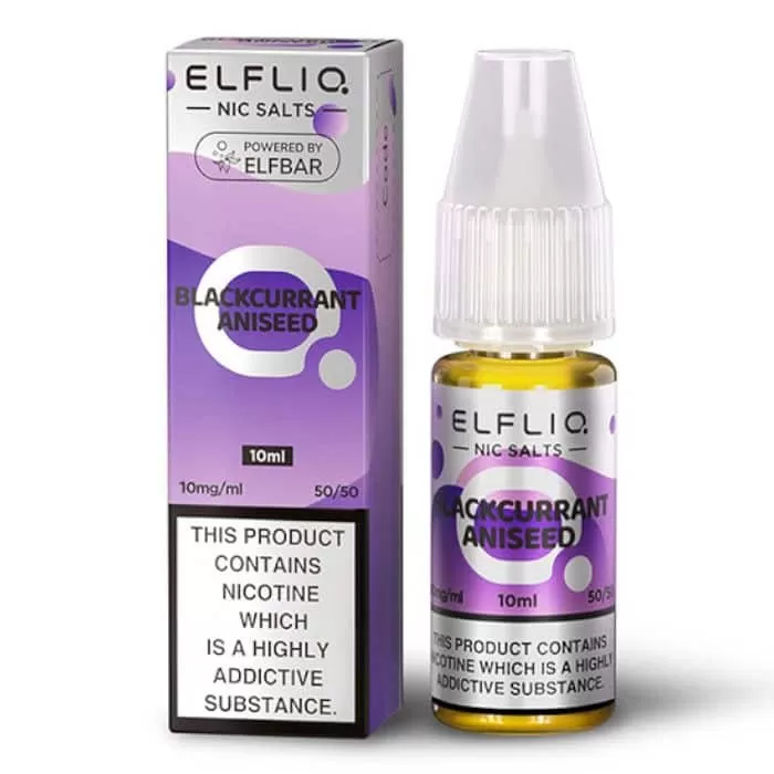 Blackcurrant Aniseed ELFLIQ Nic Salts e Liquid 10ml – TPD