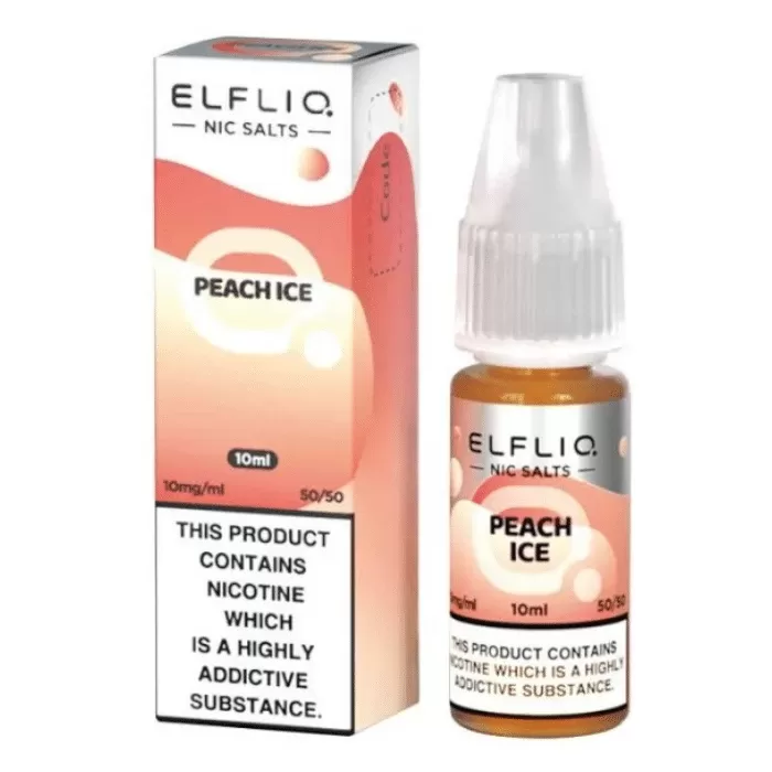 Peach Ice ELFLIQ Nic Salts e Liquid 10ml – TPD