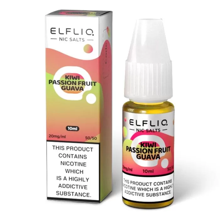 Kiwi Passion fruit Guava ELFLIQ Nic Salts e Liquid 10ml – TPD