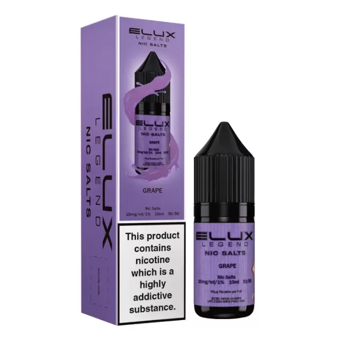 Grape Elux Nic Salts e Liquid 10ml – TPD