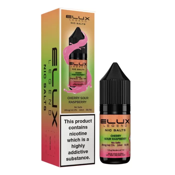 Cherry Sour Raspberry Elux Nic Salts e Liquid 10ml – TPD