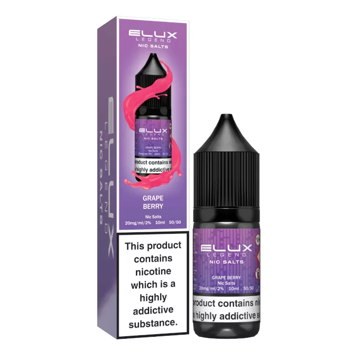 Grape Berry Elux Nic Salts e Liquid 10ml – TPD