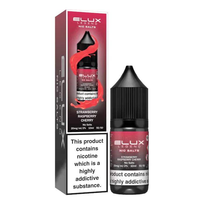 Strawberry Raspberry Cherry Elux Nic Salts e Liquid 10ml – TPD