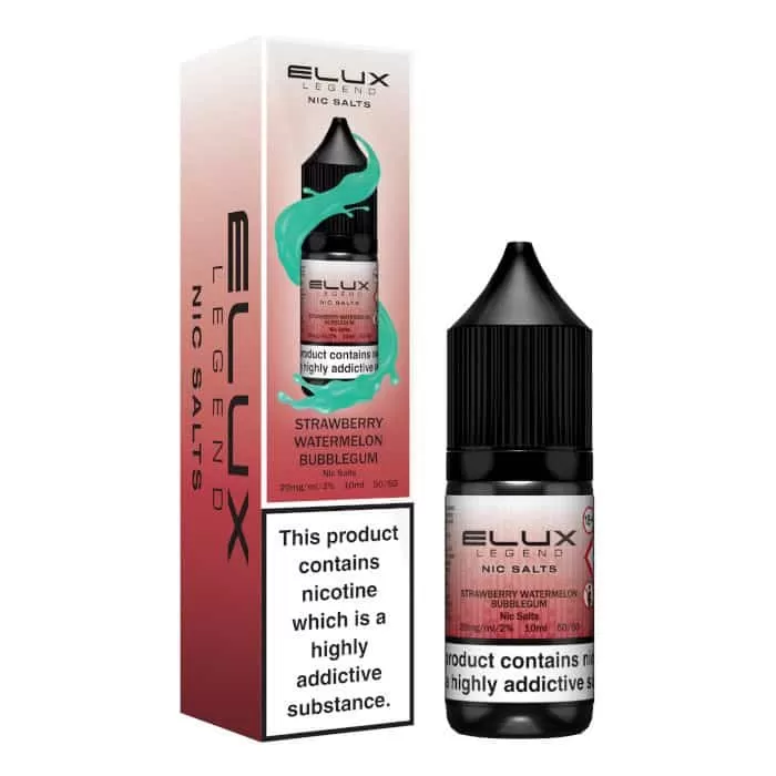 Strawberry Watermelon Bubblegum Elux Nic Salts e Liquid 10ml – TPD