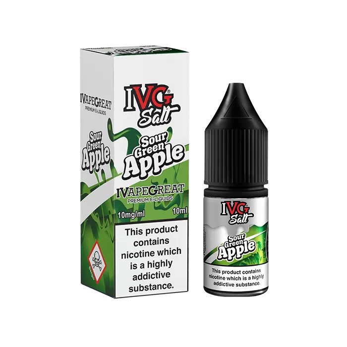 Sour Green Apple IVG Nic Salt e Liquid 10ml – TPD