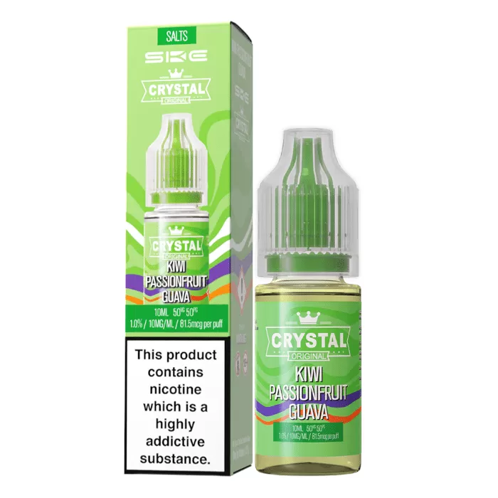 Kiwi Passionfruit Guava SKE Crystal Nic Salts e Liquid 10ml – TPD