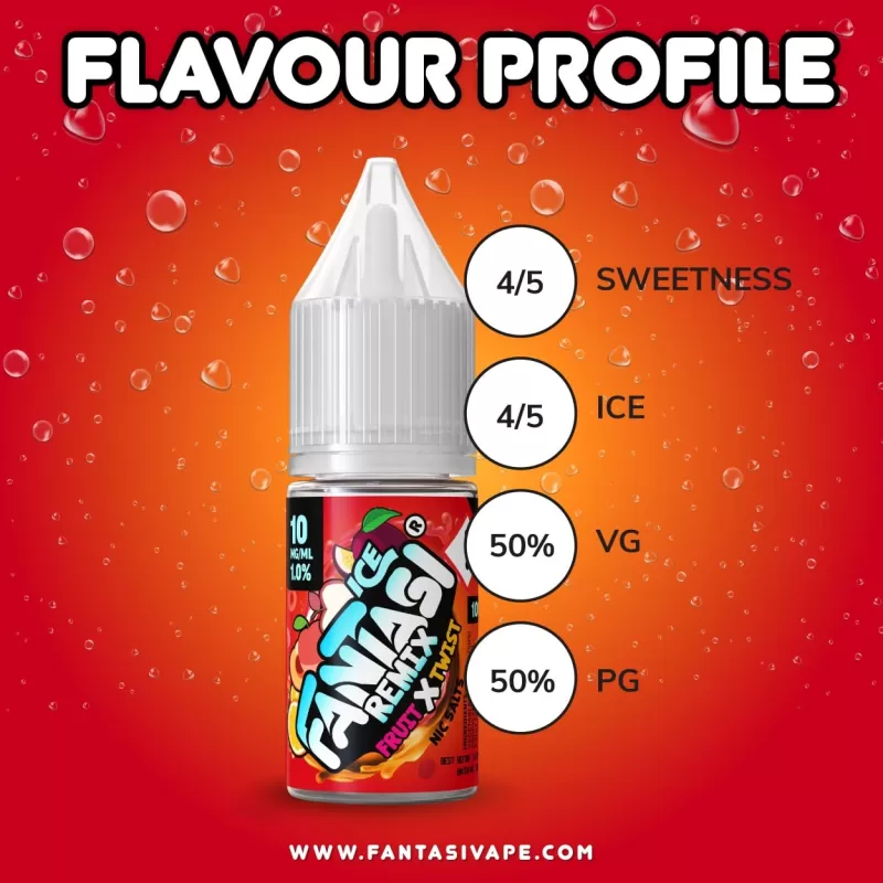 Fruit x Twist (Remix) Fantasi Nic Salt E-Liquid 50/50VG – 10ml – TPD