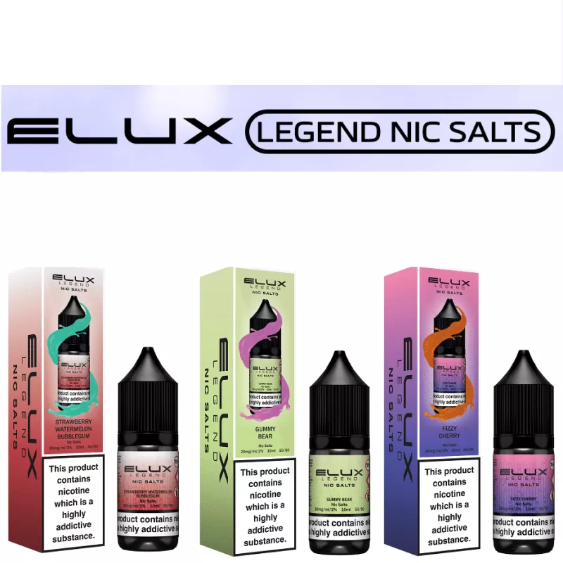 -5 Elux Nic Salts & Elux Firerose 10ml – All Flavours – TPD