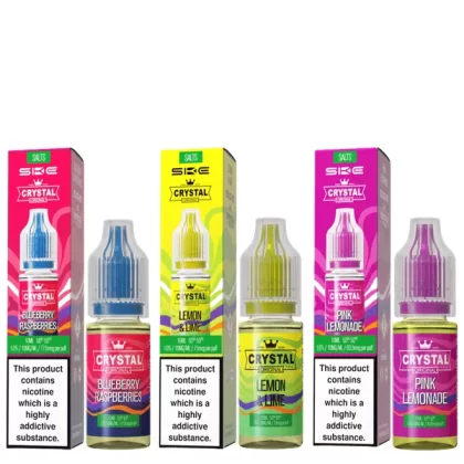 -5 SKE Crystal Nic Salts e Liquid 10ml – All Flavours – TPD