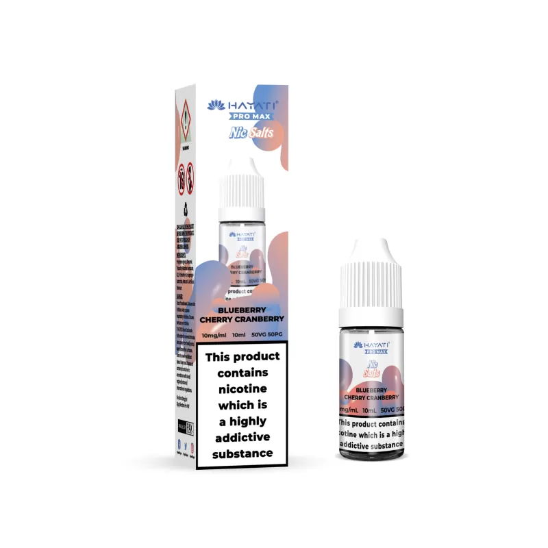 Blueberry Cherry Cranberry Hayati Pro Max Nic Salts e Liquid 10ml – TPD