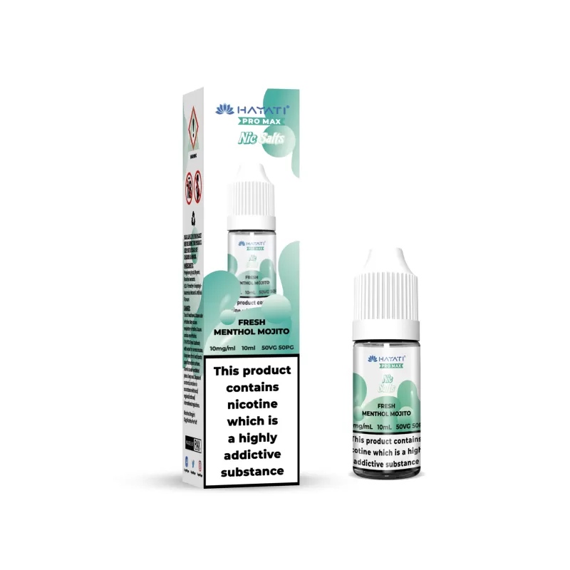 Fresh Menthol Mojito Hayati Pro Max Nic Salts e Liquid 10ml – TPD