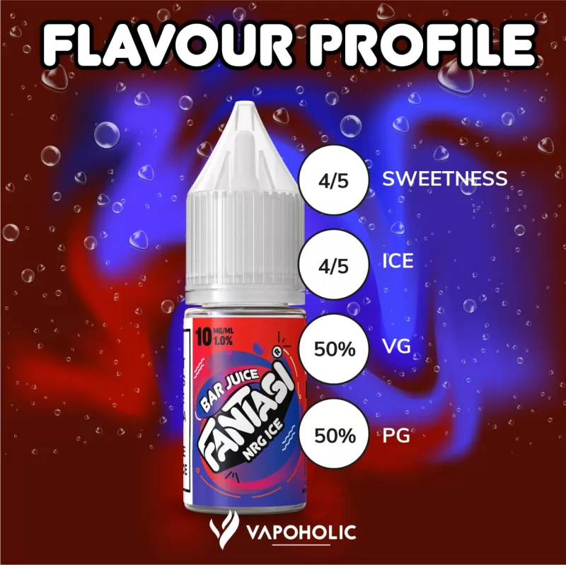 Energy Ice (Bar) Fantasi Nic Salt E-Liquid 50/50VG – 10ml – TPD