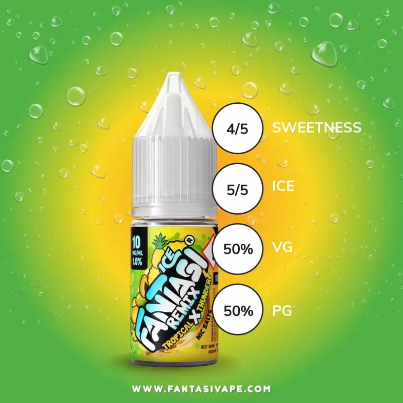 Tropical X Thunder Ice (Remix) Fantasi Nic Salt E-Liquid 50/50VG – 10ml – TPD