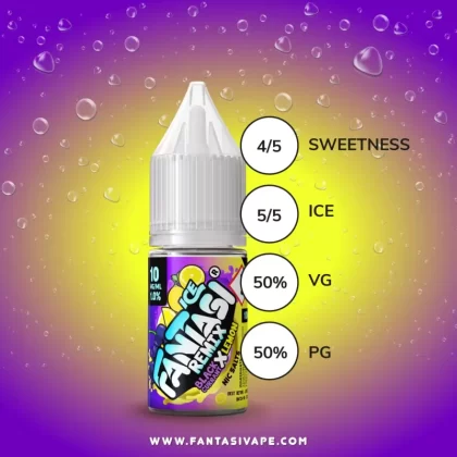 Blackcurrant X Lemon Ice (Remix) Fantasi Nic Salt E-Liquid 50/50VG – 10ml – TPD