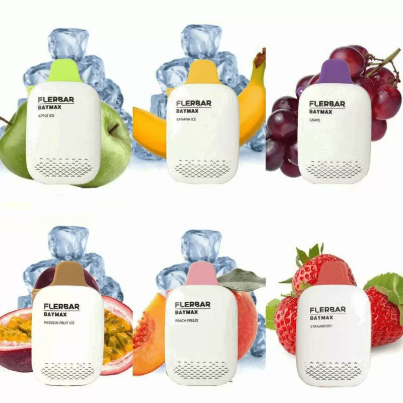 4x Flerbar Baymax 3500 Multipack – Disposable Vape 650mAh Rechargeable – Nicotine FREE