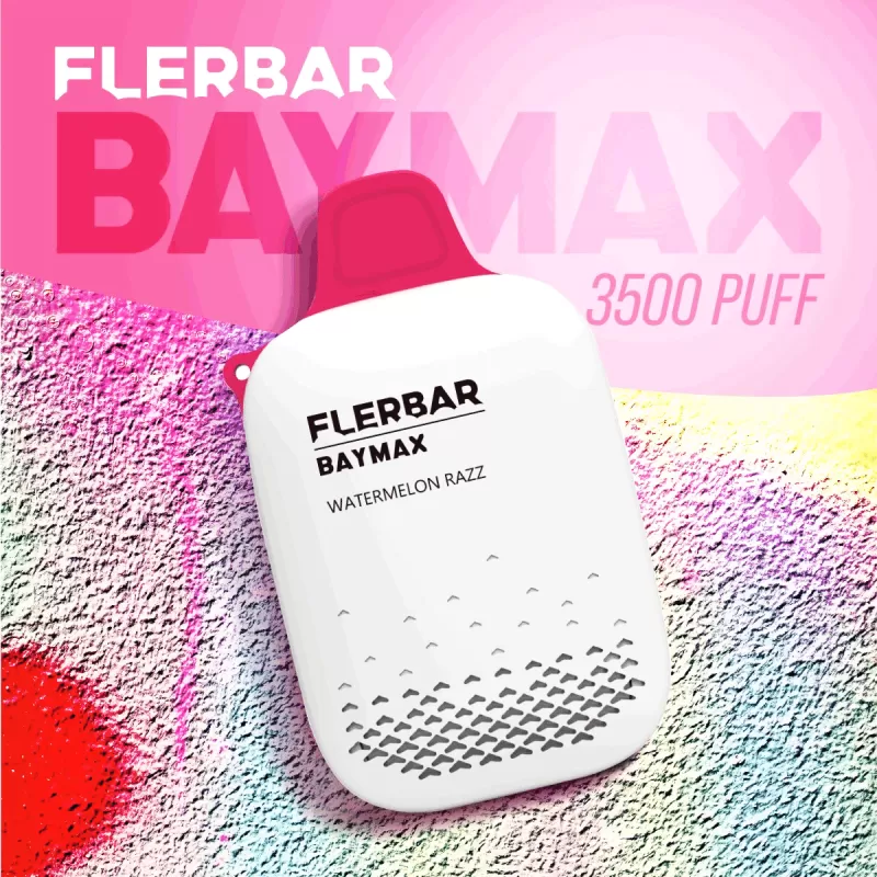 2x Flerbar Baymax 3500 Disposable Vape 650mAh Rechargeable – Nicotine FREE – Mix & Match