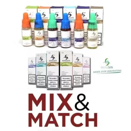 100X10ml Hangsen Wholesale – 64 e Liquid Flavours TPD
